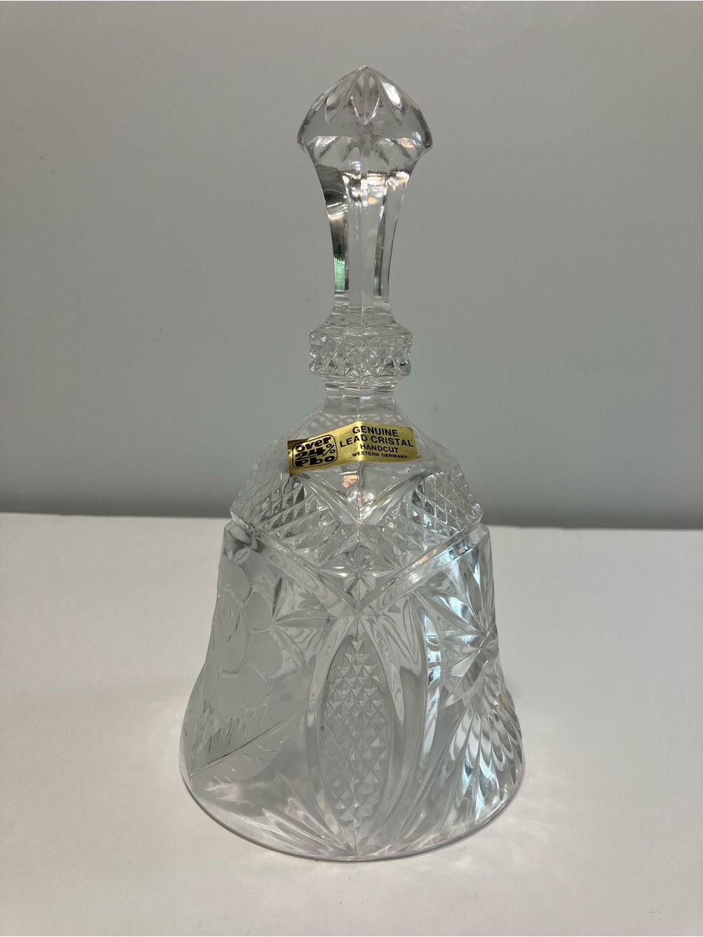 Beautiful Vintage Lead Crystal Hand Bell, Made in Western Germany